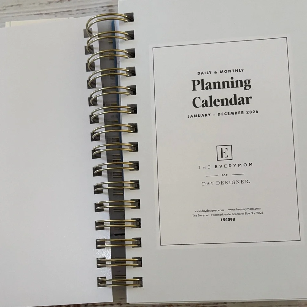 Floral Planning Calendar with Spiral Binding